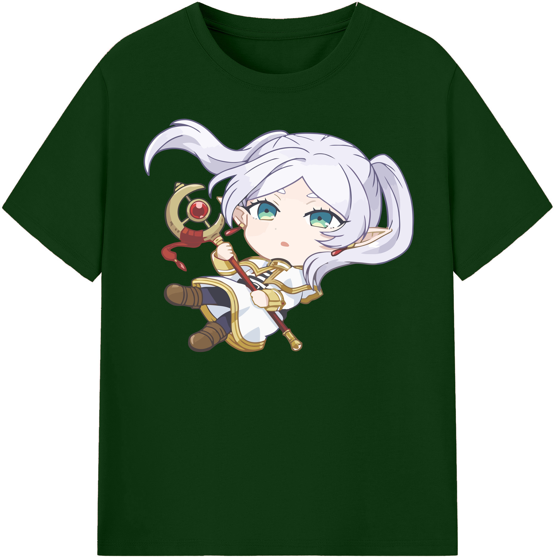 （画像用） 葬送のフリーレン Frieren 綿100％半袖Tシャツ（フロントプリント）